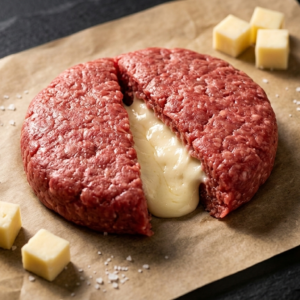 Hamburguesa con relleno de queso